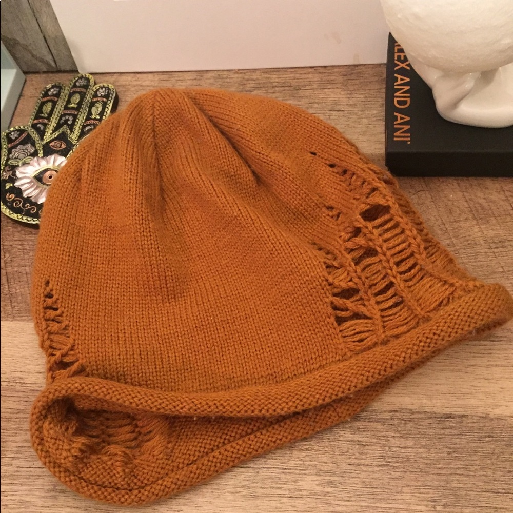 RVCA orange slouch beanie